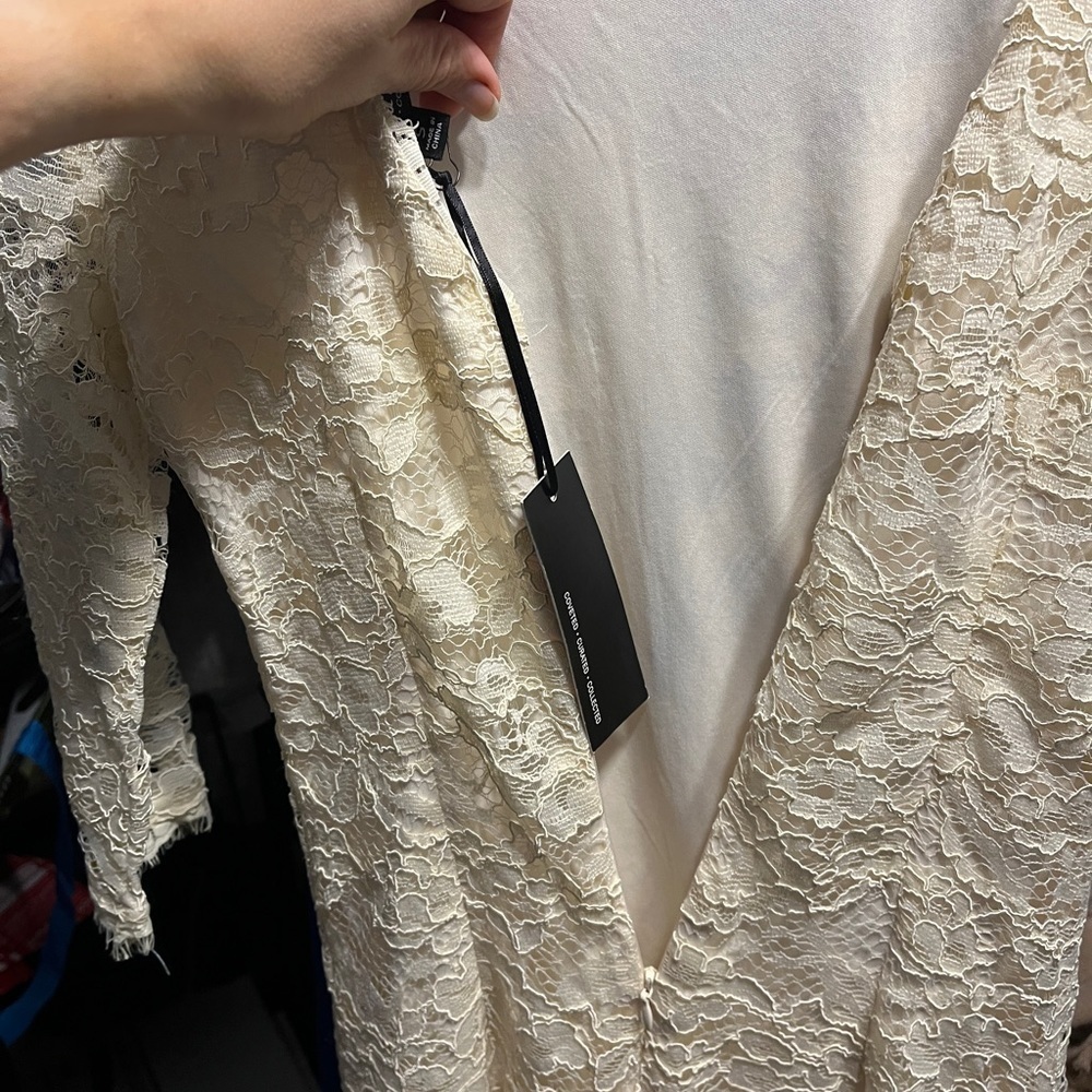 Lulu's Ivory Lace Sheath Mini Dress - Picture 14 of 16